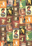 Caffe - Vintage Coffee Advertisement Poster Collage