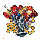 Marvel Super Hero Squad: Spider-Man  Iron Man  and Silver Surfer Flying