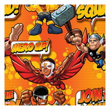 Marvel Super Hero Squad: Hero Up! Join the Squad!  Luke Cage  Falcon  and Thor Posing