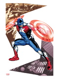 Captain America Corps 5 Cover: Commander A Croching and Posing