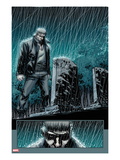 Secret Warriors 24: Nick Fury Standing in the Rain at Night by a Tombstone