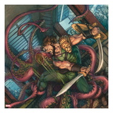 Herc 4 Cover: Hercules Fighting and Slashing a Sea Monster