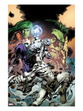 Incredible Hulks 617 Cover: Hiro Kala and Skaar Fighting