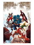 Avengers 23 Cover: Captain America  Storm  Vision  and Iron Man