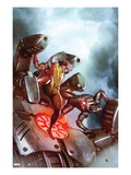 X-Men 22 Cover: Colossus and War Machine Fighting
