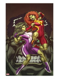 She-Hulks 1 Cover: She-Hulk and Lyra Fighting