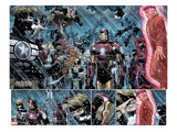 Avengers 9: Panels with Steve Rogers  Thor  Wolverine  Iron Man  Mr Fantastic and Others
