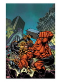 Hulk 37 Cover: Red Hulk and Thing Fighting