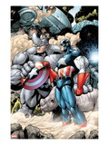 Marvel Adventrues Super Heroes 5: Captain America and Rhino Holding the Shield