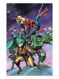 Avengers & The Infinity Gauntlet 3 Cover: Wolverine  Dr Doom  Hulk  Spider-Man  and Ms Marvel