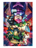 Chaos War 2 Cover: Amadeus Cho  Hercules  Thor  Silver Surfer  Galactus  Venus  and Sersi Charging