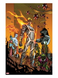 Fantastic Four 600: Human Torch  Annihilus  and Others Posing