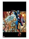 Captain America: Man out of Time 1 Cover: Captain America  Thor  Wasp  and Iron Man Running