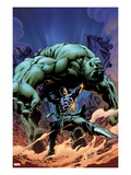 Incredible Hulks 616 Cover: Hiro-Kala and Hulk Fighting