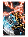 Silver Surfer 5 Cover: Silver Surfer and Seeker Flying in Space