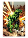 Incredible Hulks 615 Cover: Hulk Smashing