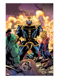 Avengers & The Infinity Gauntlet 2 Cover: Thanos  Hulk  Spider-Man  Ms Marvel  and Dr Doom
