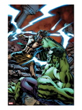 Incredible Hulks 622 Cover: Fighting and Smashing