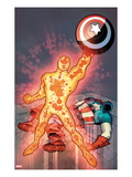 Captain America & The Korvac Saga 3 Cover: Korvac Posing with Captain America's Shield