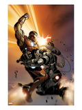 Invincible Iron Man 513 Cover: Iron Man and War Machine Fighting