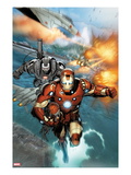 Invincible Iron Man 513: Iron Man and War Machine Flying