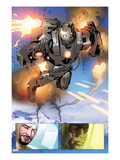 Invincible Iron Man 513: Panels with War Machine and Iron Man