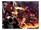 Onslaught Unleashed 1 Cover: Steve Rogers  Onslaught  Black Widow  and Moon Knight Fighting