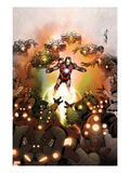 Invincible Iron Man 512 Cover: iron Man Flying