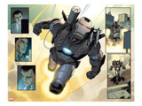 Iron Man 20 2: Panels with War Machine Flying
