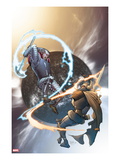 The Mighty Thor 10 Cover: Tanarus and Heimdall