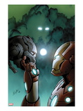 Iron Man 20 3 Cover: Iron Man Holding the Head of Another