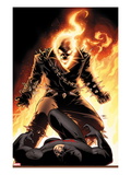 Shadowland 5 Cover: Ghost Rider and Daredevil Fighting