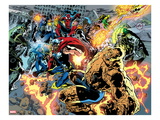 Thor: First Thunder 5: Invisible Woman  Mr Fantastic  Thor  Spider-Man  Thing  and Human Torch