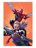 Avenging Spider-Man 4 Cover: Hawkeye and Spider-Man