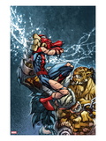 Avenging Spider-Man 3 Cover: Spider-Man Fighting
