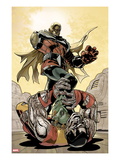 Uncanny X-Men 536 Cover: Colossus and Kruun Fighting