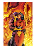 Avengers 17 Cover: Spider Woman and Hawkeye Hugging