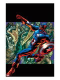 Captain America: Man out of Time 5 Cover: Captain America Running with his Shield