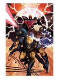 Origins of Marvel Comics: X-Men 1 Cover: Wolverine  Storm  Cyclops  and Magneto Running