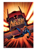 Secret Avengers 17 Cover: Steve Rogers Falling in front of a Truck