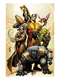 Astonishing X-Men 38 Cover: Storm  Beast  Colossus  Kitty Pryde  Lockheed  and Agent Abigail Brand