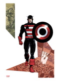 Captain America Corps 3 Cover: Captain America Walking with his Shield