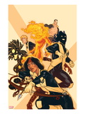 New Mutants 38 Cover: Moonstar  Sunspot  Magma  Warlock  Cypher  X-Man