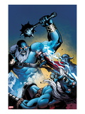Marvel Adventures Super Heroes 13 Cover: Thor Fighting and Jumping