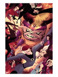Captain America: Forever Allies 3 Cover: MODOK  Mr Fantastic  and Invisible Woman Fighting