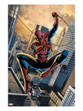 FF 1: Spider-Man Swinging Between Buildings with his Web