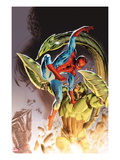 Heroes For Hire 8 Cover: Spider-man and Scorpion Fighting