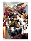 Annihilators: Earthfall 1: Wolverine  Captain America  Iron Man and Others Jumping and Falling