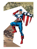 Captain America Corps 2 Cover: Captain America Standing in Salute
