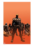 Secret Avengers 121 Cover: Steve Rogers  Moon Knight  Black Widow  War Machine  and Valkyrie